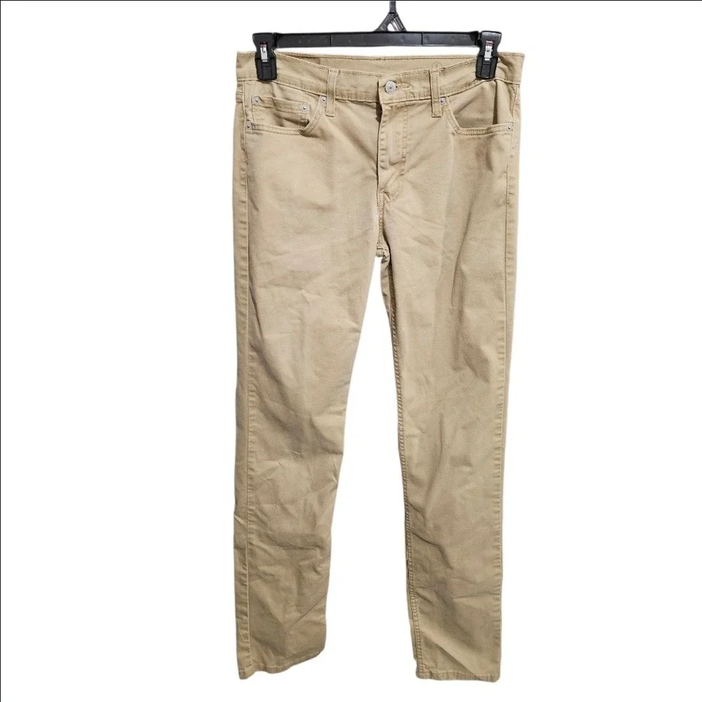 Levis 511 Slim Fit Khaki Tan Jeans Mens 32x36 Actual 32x34 Chino Pants Tapered